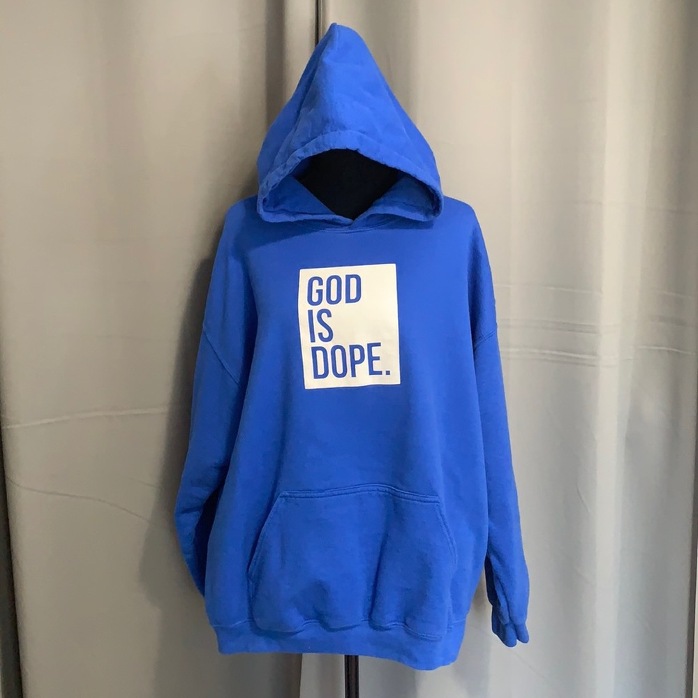 Blue God is Dope hoodie